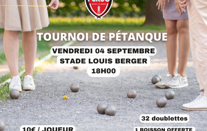TOURNOI DE PÉTANQUE